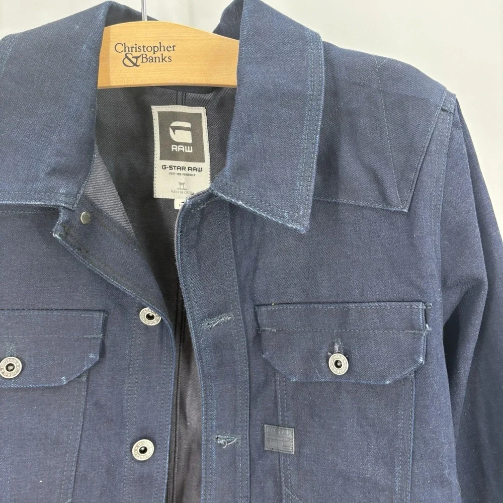 G-Star Raw Men's 3D Raw Denim Kir Arc 3D Slim Fit Denim Jacket Size Medium NWOT